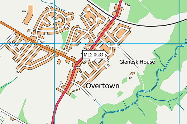 ML2 0QG map - OS VectorMap District (Ordnance Survey)
