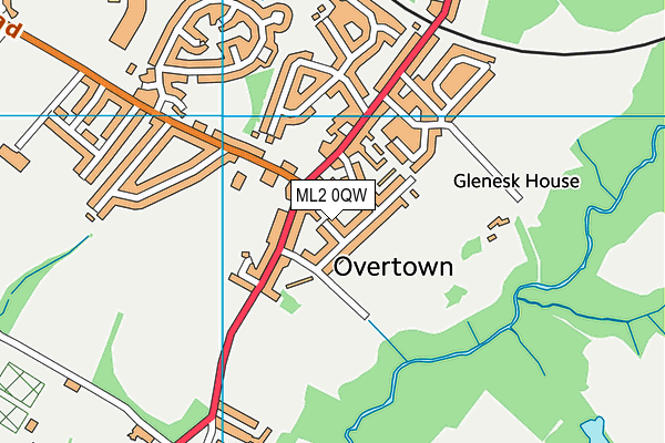 ML2 0QW map - OS VectorMap District (Ordnance Survey)
