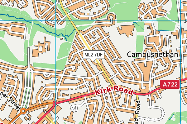 ML2 7DF map - OS VectorMap District (Ordnance Survey)