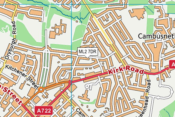 ML2 7DR map - OS VectorMap District (Ordnance Survey)