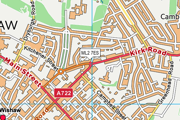 ML2 7ES map - OS VectorMap District (Ordnance Survey)