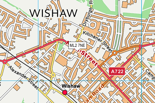 Map of WISHAW CENTRAL LTD at district scale