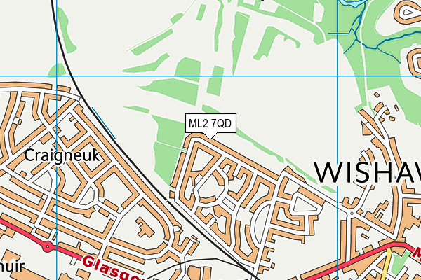 ML2 7QD map - OS VectorMap District (Ordnance Survey)
