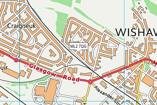 ML2 7QG map - OS VectorMap District (Ordnance Survey)