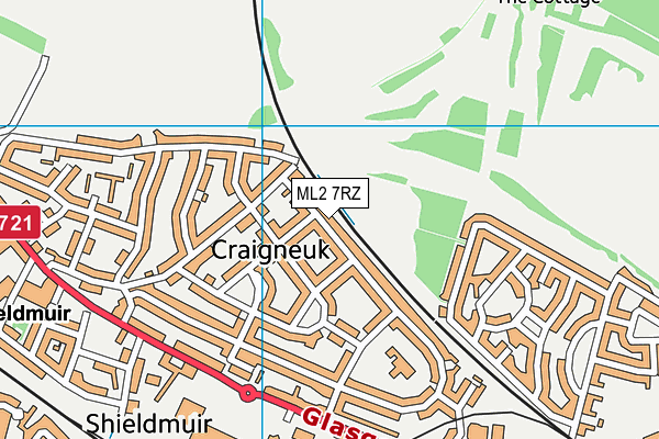 ML2 7RZ map - OS VectorMap District (Ordnance Survey)