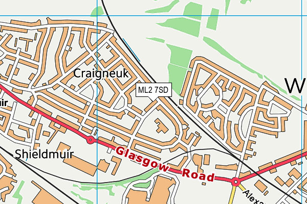 ML2 7SD map - OS VectorMap District (Ordnance Survey)