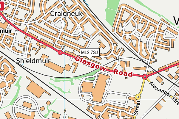 ML2 7SJ map - OS VectorMap District (Ordnance Survey)