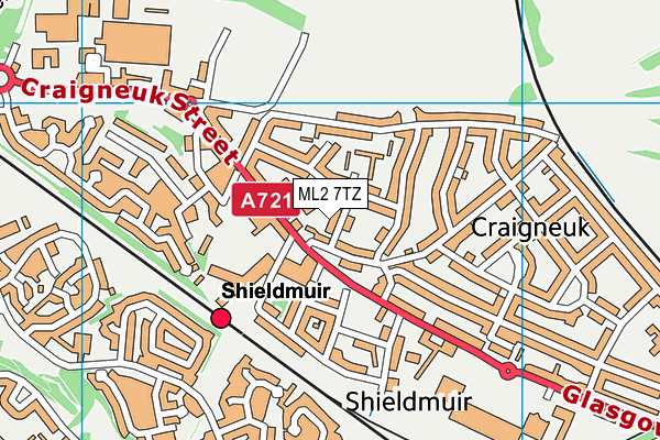 ML2 7TZ map - OS VectorMap District (Ordnance Survey)