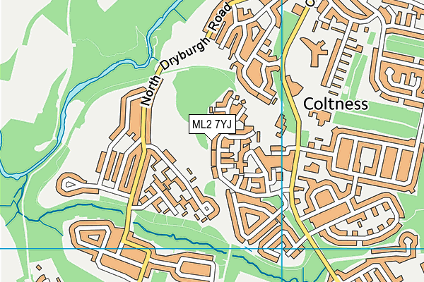 ML2 7YJ map - OS VectorMap District (Ordnance Survey)