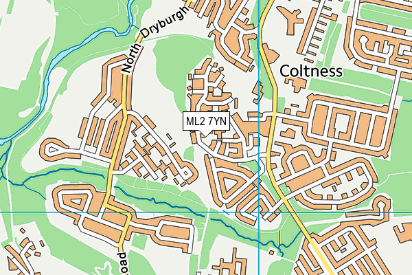ML2 7YN map - OS VectorMap District (Ordnance Survey)