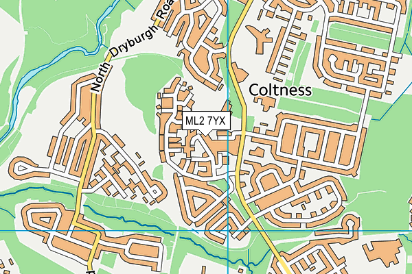 ML2 7YX map - OS VectorMap District (Ordnance Survey)