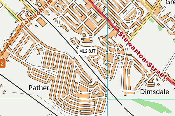 ML2 8JT map - OS VectorMap District (Ordnance Survey)