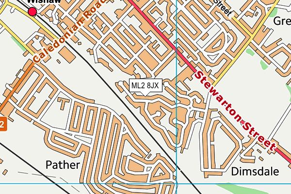 ML2 8JX map - OS VectorMap District (Ordnance Survey)