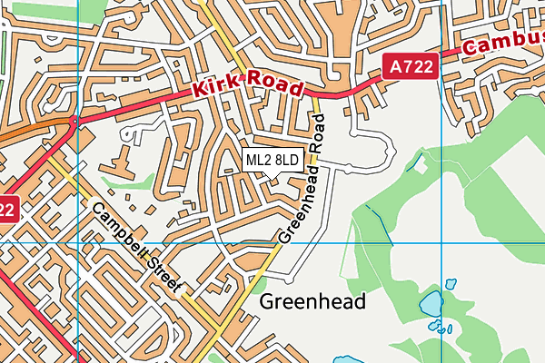 ML2 8LD map - OS VectorMap District (Ordnance Survey)