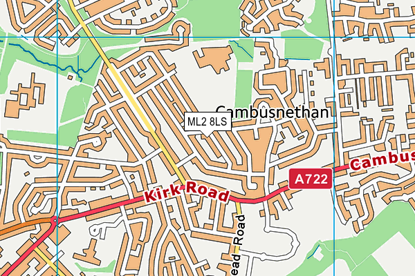 ML2 8LS map - OS VectorMap District (Ordnance Survey)