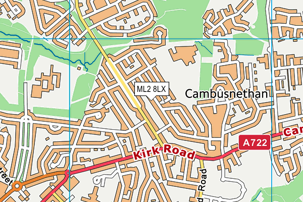 ML2 8LX map - OS VectorMap District (Ordnance Survey)