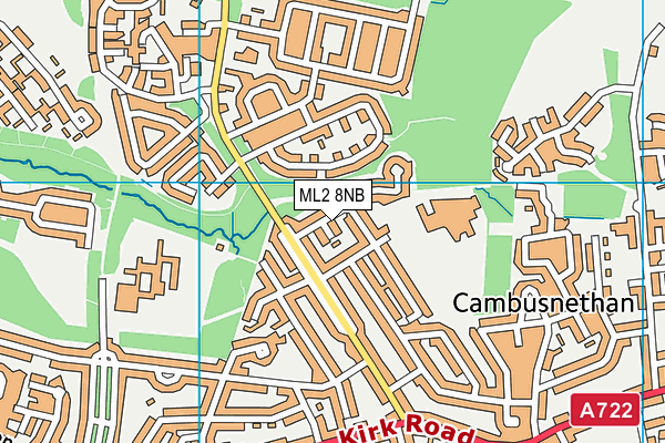 ML2 8NB map - OS VectorMap District (Ordnance Survey)