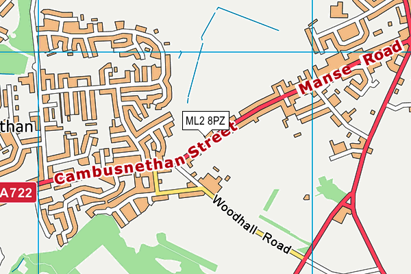 ML2 8PZ map - OS VectorMap District (Ordnance Survey)