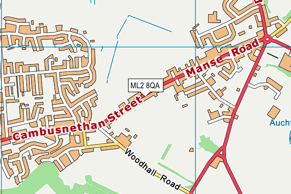 ML2 8QA map - OS VectorMap District (Ordnance Survey)