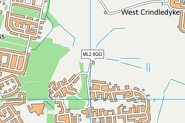 ML2 8QG map - OS VectorMap District (Ordnance Survey)