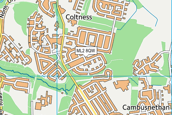 ML2 8QW map - OS VectorMap District (Ordnance Survey)