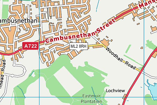 ML2 8RH map - OS VectorMap District (Ordnance Survey)