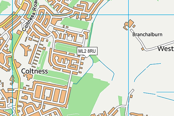 ML2 8RU map - OS VectorMap District (Ordnance Survey)