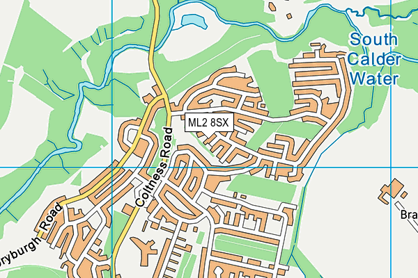 ML2 8SX map - OS VectorMap District (Ordnance Survey)