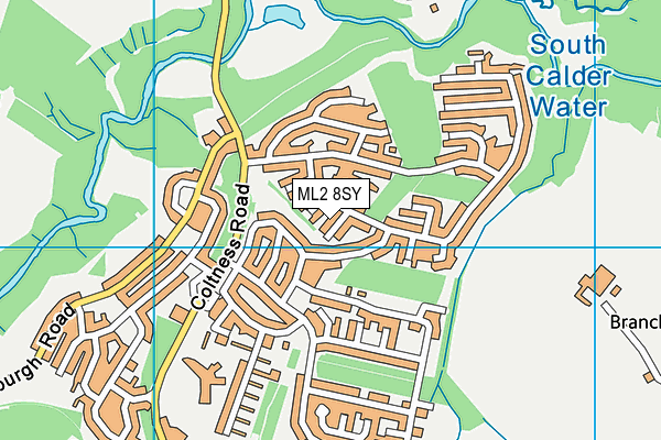 ML2 8SY map - OS VectorMap District (Ordnance Survey)