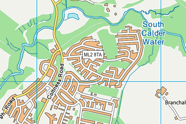 ML2 8TA map - OS VectorMap District (Ordnance Survey)