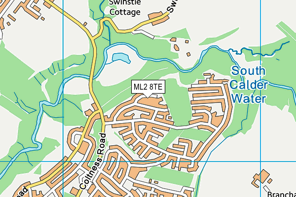 ML2 8TE map - OS VectorMap District (Ordnance Survey)