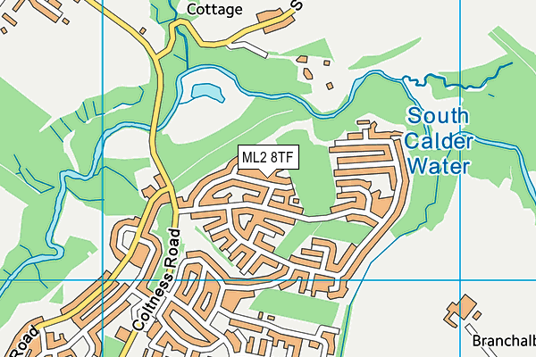 ML2 8TF map - OS VectorMap District (Ordnance Survey)