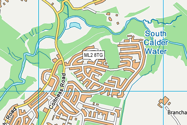 ML2 8TG map - OS VectorMap District (Ordnance Survey)