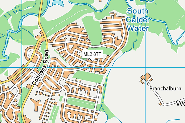 ML2 8TT map - OS VectorMap District (Ordnance Survey)