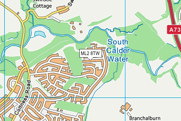 ML2 8TW map - OS VectorMap District (Ordnance Survey)