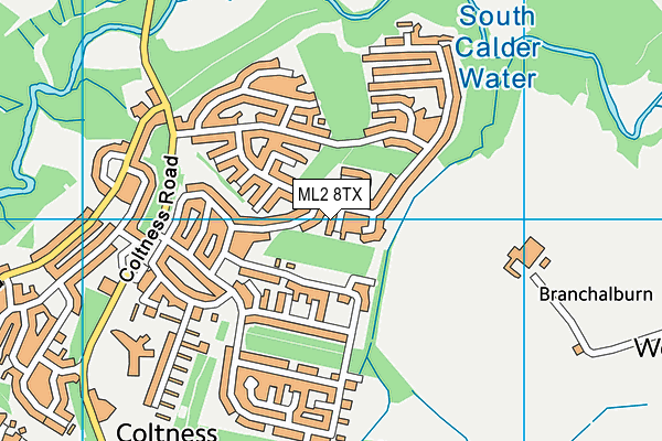 ML2 8TX map - OS VectorMap District (Ordnance Survey)