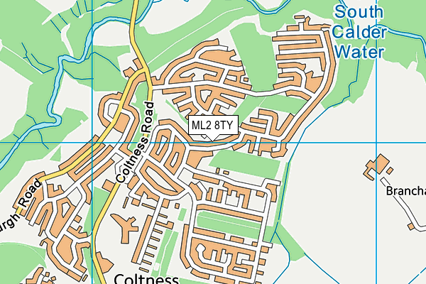 ML2 8TY map - OS VectorMap District (Ordnance Survey)
