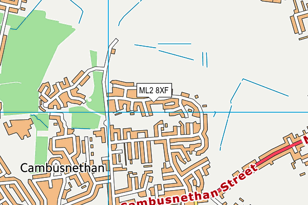 ML2 8XF map - OS VectorMap District (Ordnance Survey)