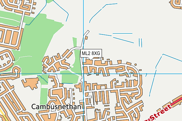 ML2 8XG map - OS VectorMap District (Ordnance Survey)