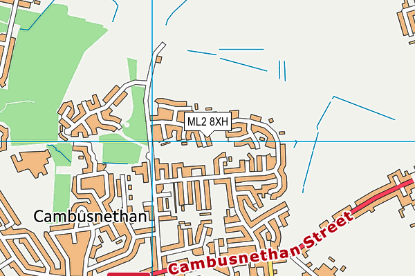ML2 8XH map - OS VectorMap District (Ordnance Survey)