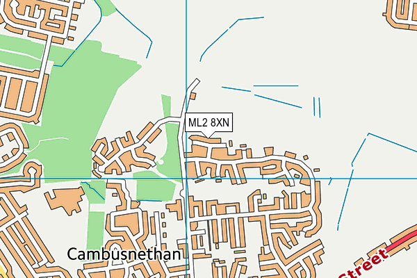ML2 8XN map - OS VectorMap District (Ordnance Survey)