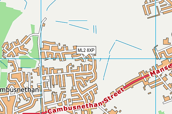 ML2 8XP map - OS VectorMap District (Ordnance Survey)