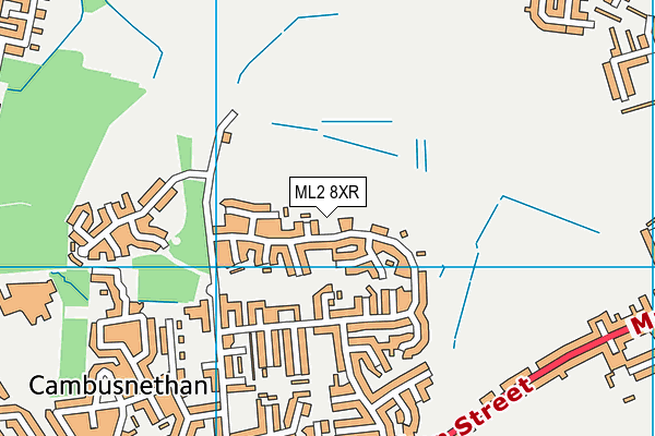 ML2 8XR map - OS VectorMap District (Ordnance Survey)