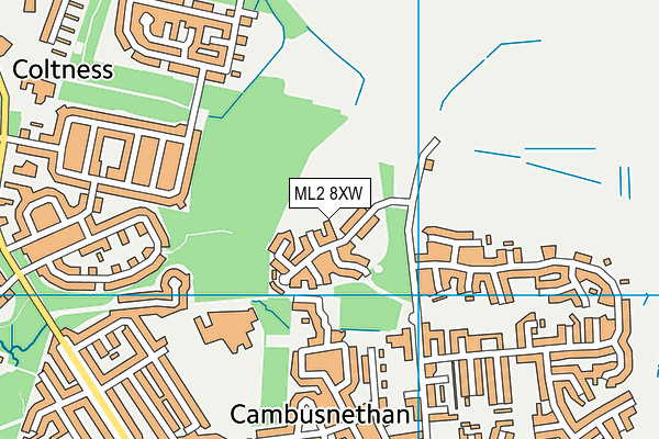 ML2 8XW map - OS VectorMap District (Ordnance Survey)