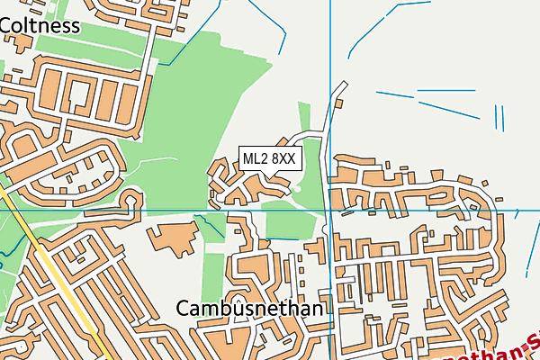 ML2 8XX map - OS VectorMap District (Ordnance Survey)