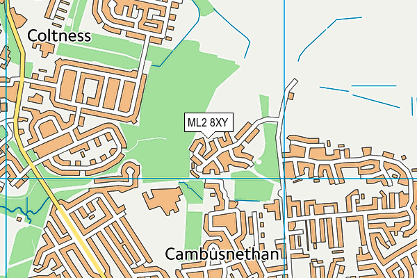 ML2 8XY map - OS VectorMap District (Ordnance Survey)