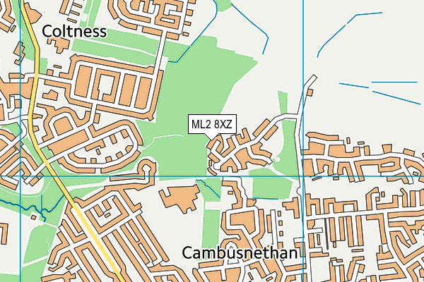 ML2 8XZ map - OS VectorMap District (Ordnance Survey)