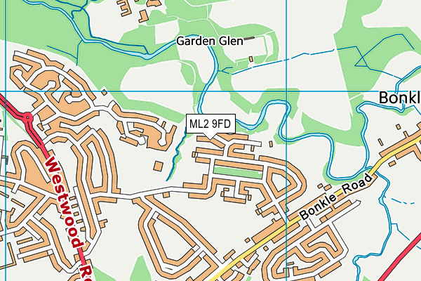 ML2 9FD map - OS VectorMap District (Ordnance Survey)