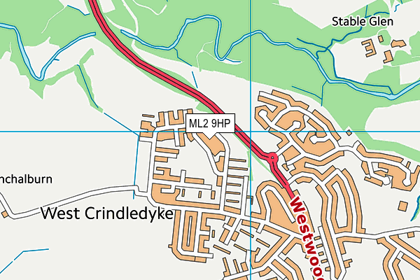 ML2 9HP map - OS VectorMap District (Ordnance Survey)