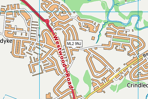 ML2 9NJ map - OS VectorMap District (Ordnance Survey)